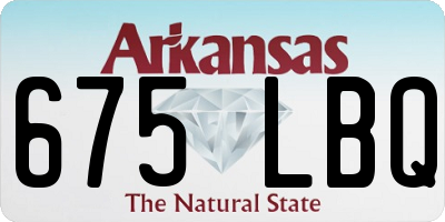 AR license plate 675LBQ