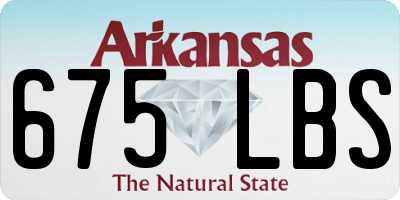 AR license plate 675LBS