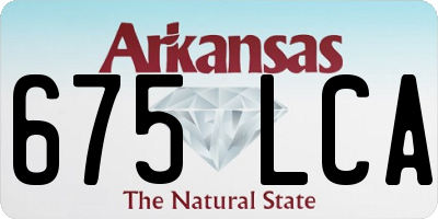 AR license plate 675LCA