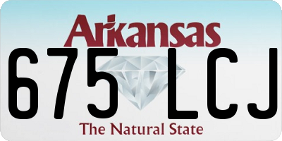 AR license plate 675LCJ