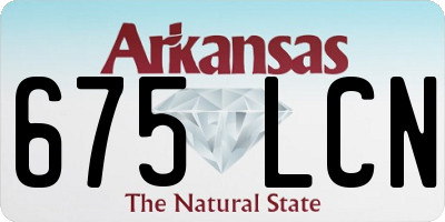 AR license plate 675LCN