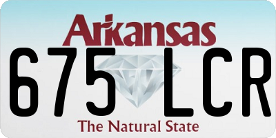 AR license plate 675LCR