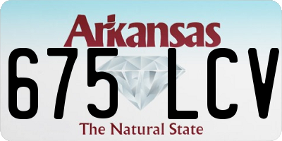 AR license plate 675LCV