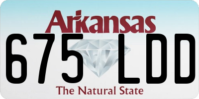 AR license plate 675LDD
