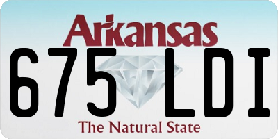 AR license plate 675LDI