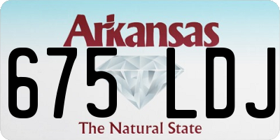 AR license plate 675LDJ