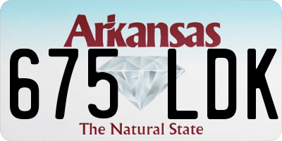 AR license plate 675LDK
