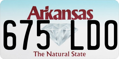 AR license plate 675LDO