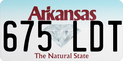 AR license plate 675LDT