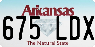 AR license plate 675LDX