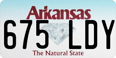 AR license plate 675LDY