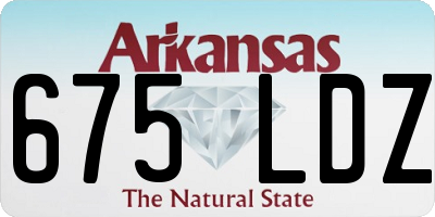 AR license plate 675LDZ