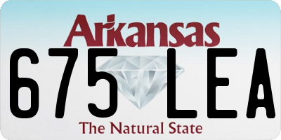 AR license plate 675LEA