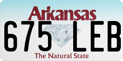 AR license plate 675LEB