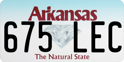 AR license plate 675LEC
