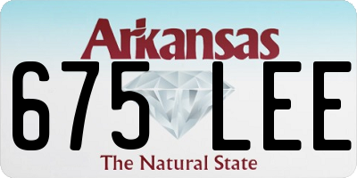 AR license plate 675LEE