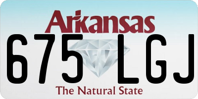 AR license plate 675LGJ