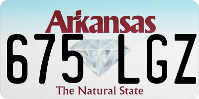AR license plate 675LGZ