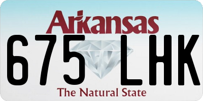 AR license plate 675LHK