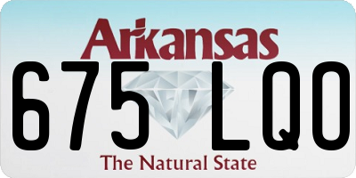 AR license plate 675LQO
