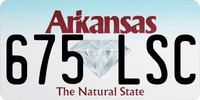 AR license plate 675LSC