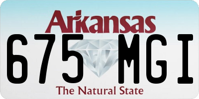 AR license plate 675MGI