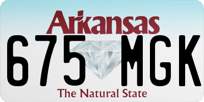 AR license plate 675MGK