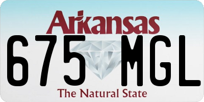 AR license plate 675MGL