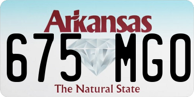 AR license plate 675MGO