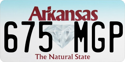 AR license plate 675MGP