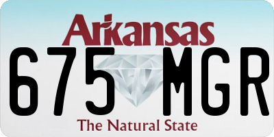 AR license plate 675MGR