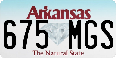 AR license plate 675MGS
