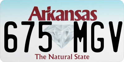 AR license plate 675MGV