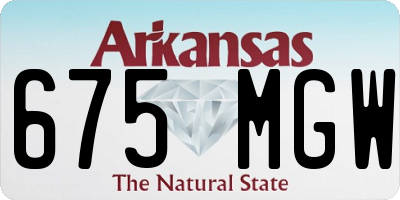 AR license plate 675MGW