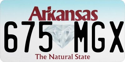 AR license plate 675MGX