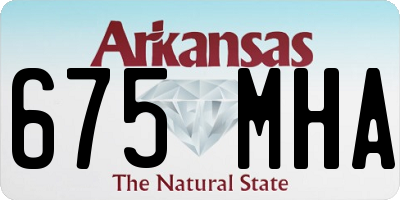 AR license plate 675MHA