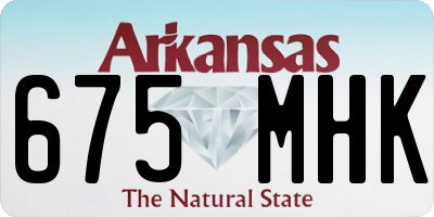 AR license plate 675MHK