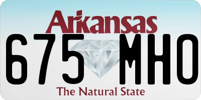AR license plate 675MHO
