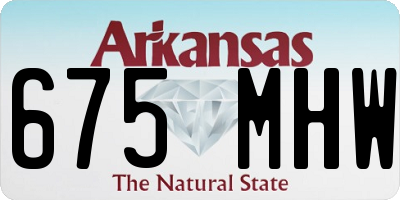 AR license plate 675MHW