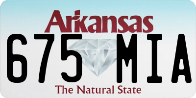 AR license plate 675MIA
