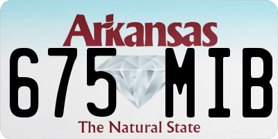 AR license plate 675MIB