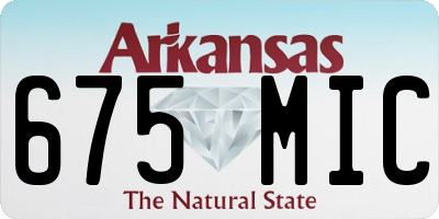AR license plate 675MIC