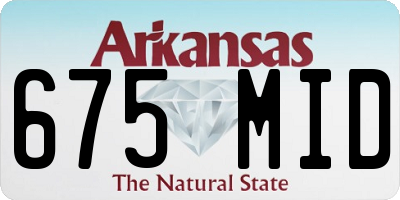 AR license plate 675MID