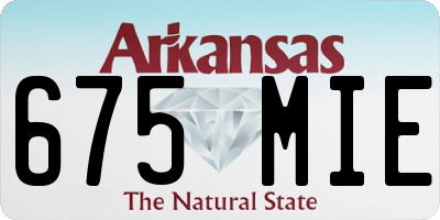 AR license plate 675MIE
