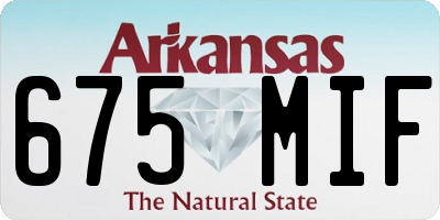 AR license plate 675MIF