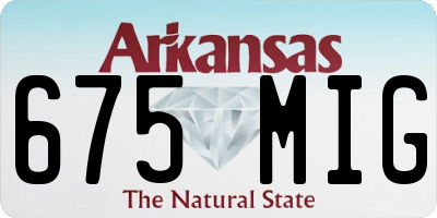 AR license plate 675MIG