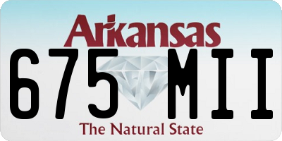 AR license plate 675MII