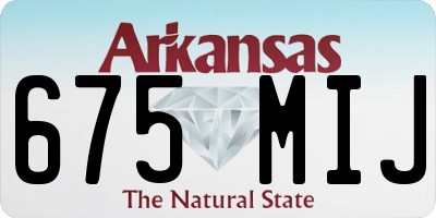 AR license plate 675MIJ