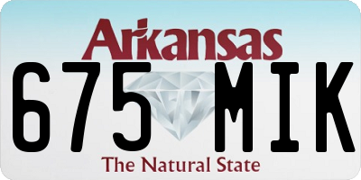 AR license plate 675MIK
