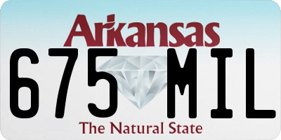 AR license plate 675MIL